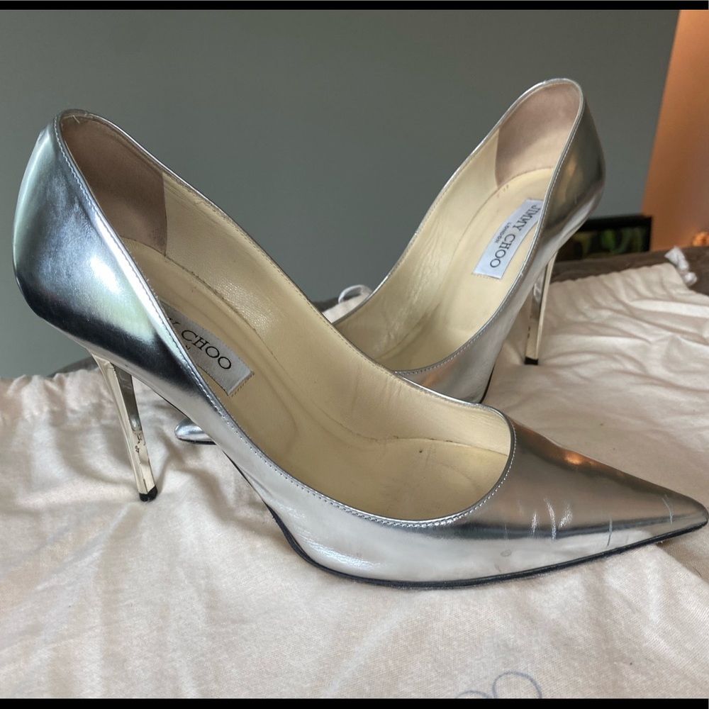 Jimmy Choo Metallic Love 100mm Pumps